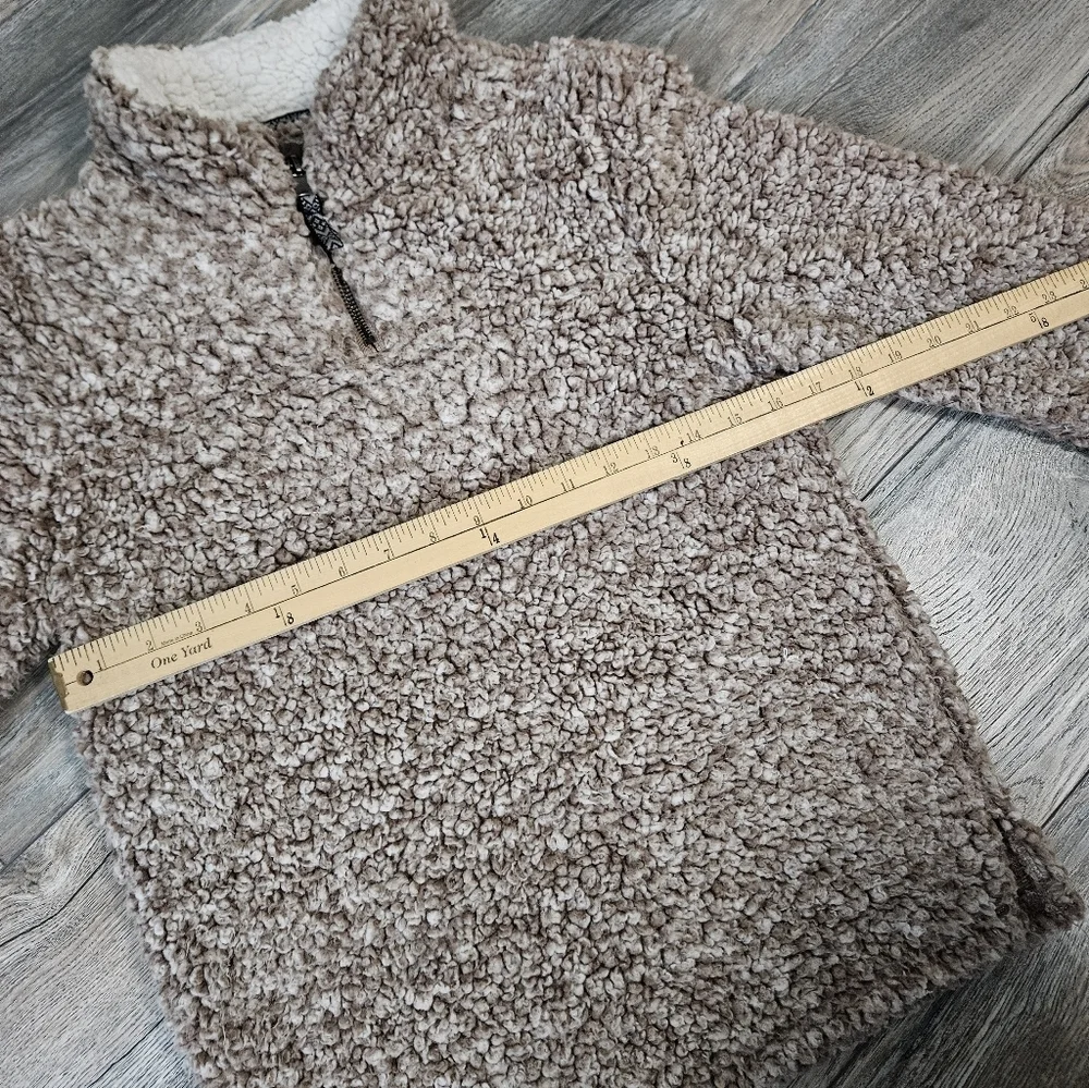 Cozy Brown Sherpa Pullover